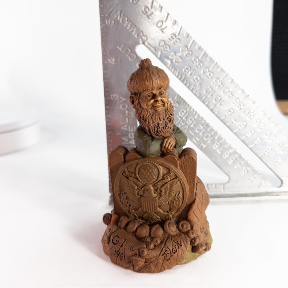 Signed Tom Clark Gnome G.I. Figure Sculpture US Army Military Mold 90 Style 5138 - Picture 15 of 15